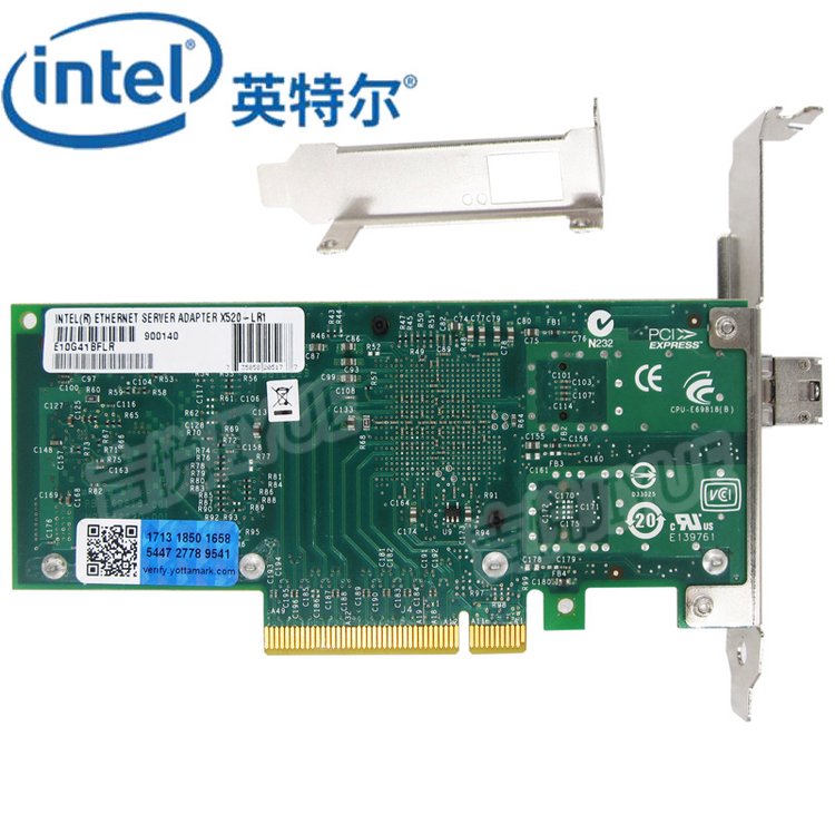 Intel萬兆網(wǎng)卡E10G41BFSR單口82599服務(wù)器PCI-E網(wǎng)卡X520-SR1原裝