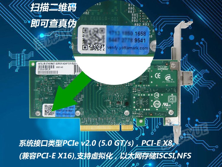 英特爾萬兆網(wǎng)卡X520DA2雙口10G光纖網(wǎng)卡廠家直出倉庫現(xiàn)貨