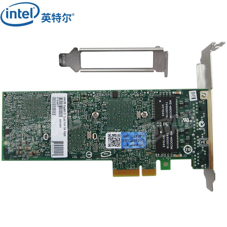 Intel四口網卡E1G44ET千兆82576服務器PCIeX4機器視覺網卡原裝