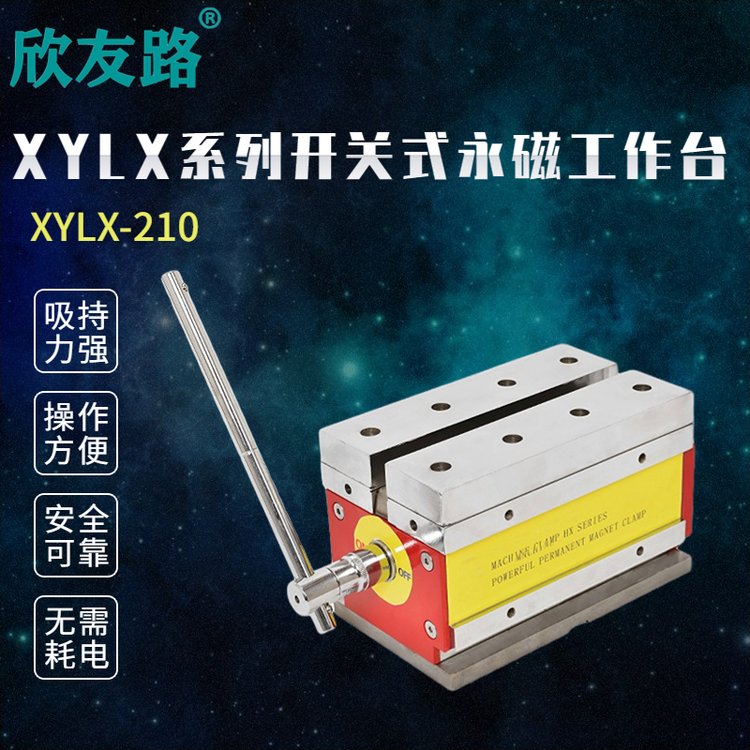 欣友路XYLX系列開(kāi)關(guān)式永磁工作臺(tái)吸盤夾具采用雙極性磁差原理