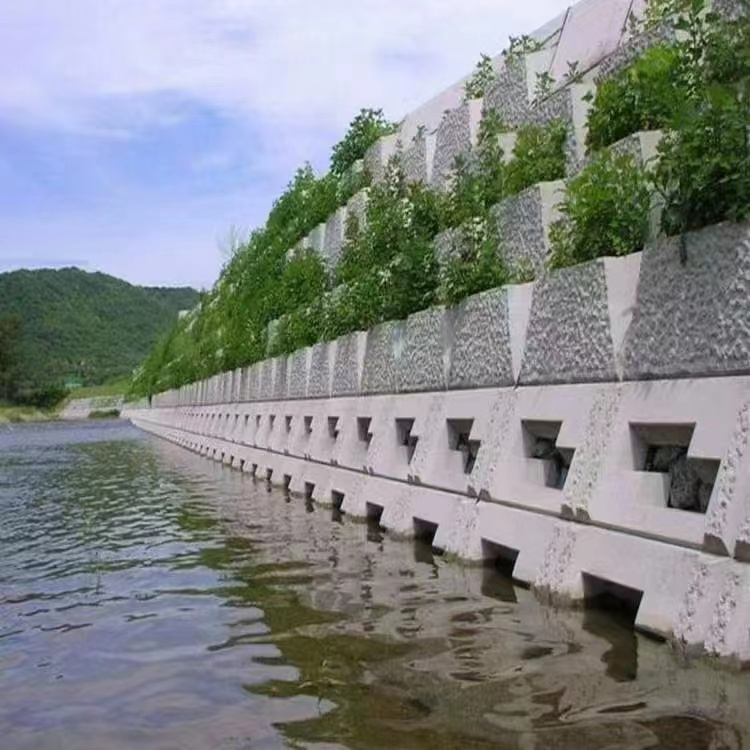 生態(tài)階梯護(hù)坡植草式魚巢式混凝土材質(zhì)預(yù)制同華建材河道治理