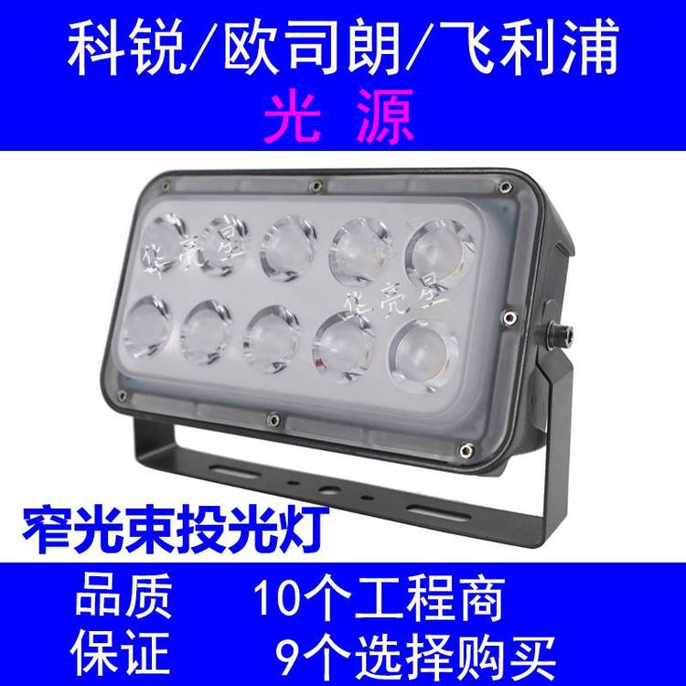 商超建筑照明AC220V窄光束10w20w投光燈室外防水燈具定制