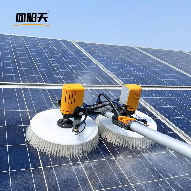 向陽天光伏電站清洗工具光伏板清洗機光伏太陽能板電動清洗刷