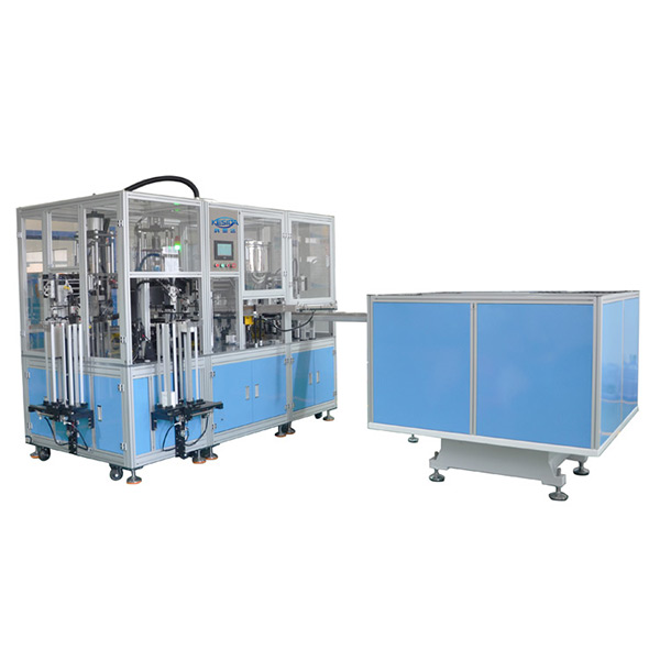 源頭廠家濾毒盒焊接機(jī)防毒面具濾盒塑焊機(jī)全自動裝炭焊接