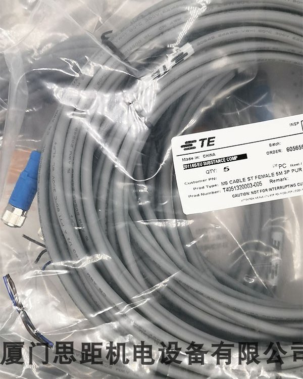 RPC-M8-FS-3CON-PUR-5.0西霸士SIBAS泰科TE\/M8圓形傳感插連接器