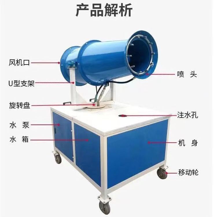 工地除塵噴霧降溫霧炮機(jī)30-120米全自動(dòng)遠(yuǎn)程煤場(chǎng)工程工業(yè)炮霧機(jī)