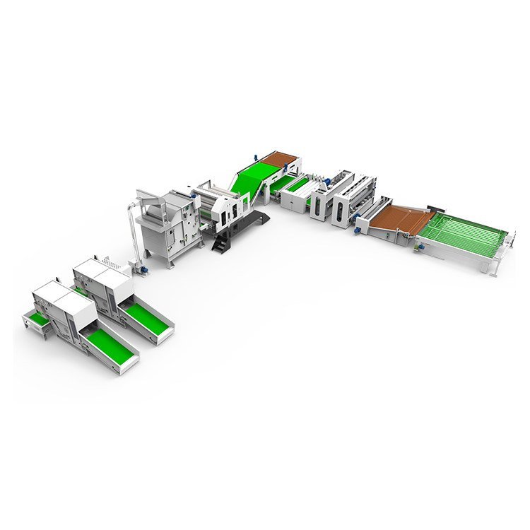 海進機械化纖被生產(chǎn)流水線全自動硬質棉無膠棉生產(chǎn)設備