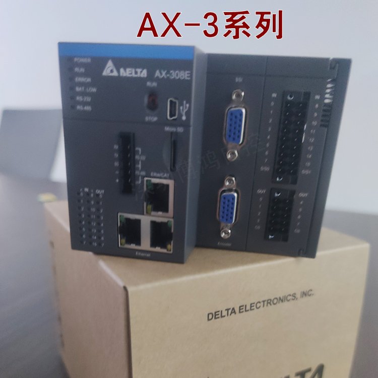 臺(tái)達(dá)PLC代理AX-308EA0MA1Tt驅(qū)動(dòng)帶8點(diǎn)IO帶485端口Ethercat