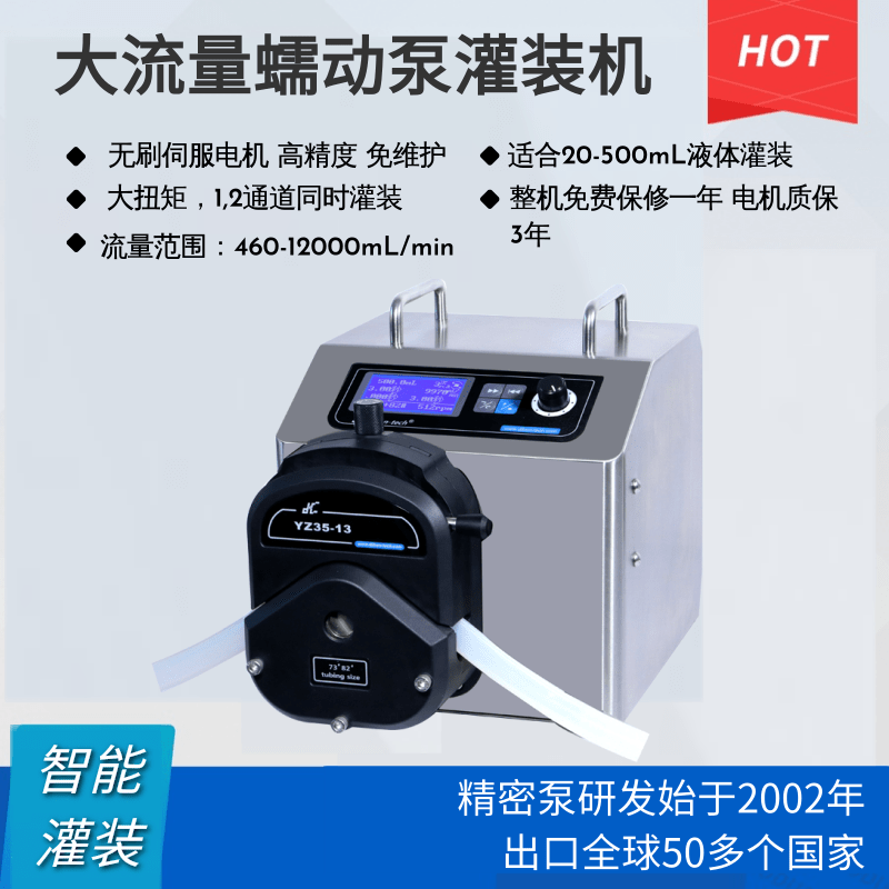 迪創(chuàng)蠕動(dòng)泵WG600-1F YZ35無(wú)刷電機(jī)大流量灌裝高精度多通道傳輸