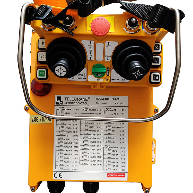 F24-60 雙搖桿雙梁行車天車龍門吊塔吊工業(yè)無線臺灣禹鼎遙控器