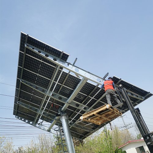 光伏自動(dòng)追蹤支架跟蹤太陽軌跡大型光伏電站使用碩標(biāo)新能源