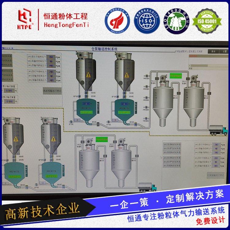 粉煤灰氣力輸送氣力輸送系統(tǒng)恒通免費設計氣力輸送方案