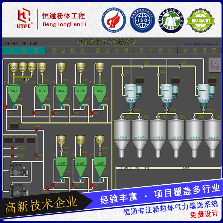 正壓氣力輸送管道布置靈活自由恒通自有工廠質(zhì)量交期雙保障