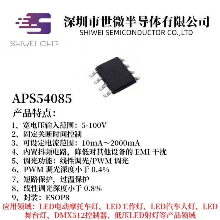 AP5103ESOP8耐壓--60V\/3A大功率降壓恒流驅(qū)動(dòng)IC