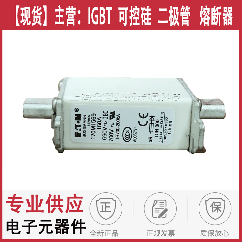 伊頓Eaton巴斯曼熔斷器Bussmann170M1569特種保險絲DIN43620V160A