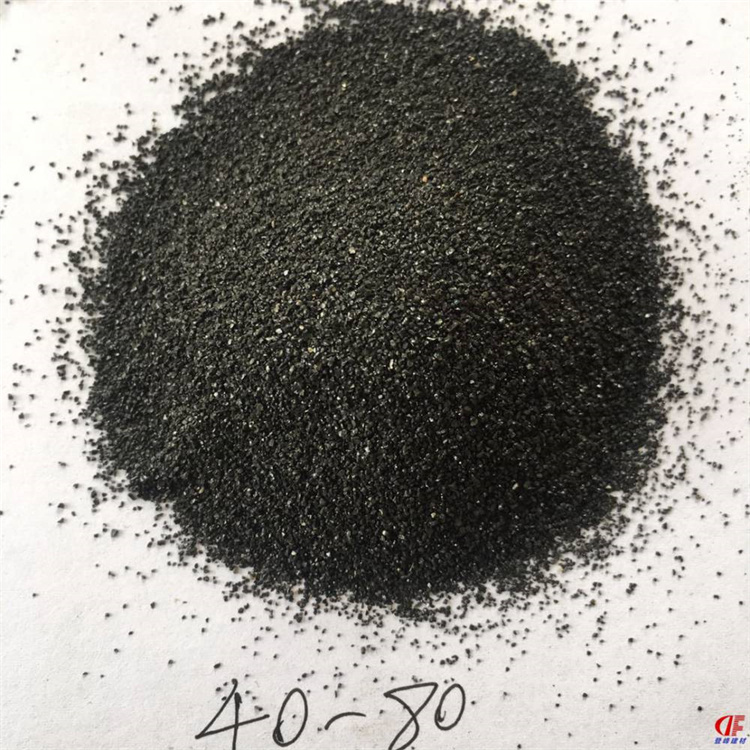 黑色石英砂噴砂材料耐磨地坪用仿石磚金剛砂硬度高