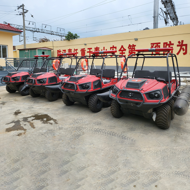 水陸兩棲車全地形水陸兩用車可加裝車架、浮筒搶先救援物資運(yùn)輸車