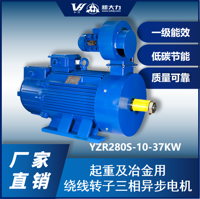 新大力起重及冶金用一級能效三相異步繞線轉(zhuǎn)子電機(jī)YZR280S-1037KW