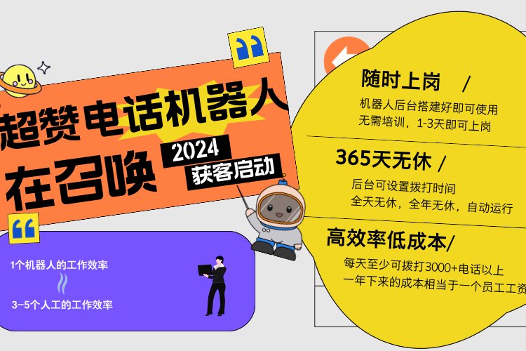 電話智能機器人打電話獲客日呼3000通一套系統(tǒng)抵10個員工