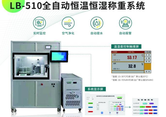 LB-510全自動恒溫恒濕稱重設備可以自動數據記錄實現稱量自動化