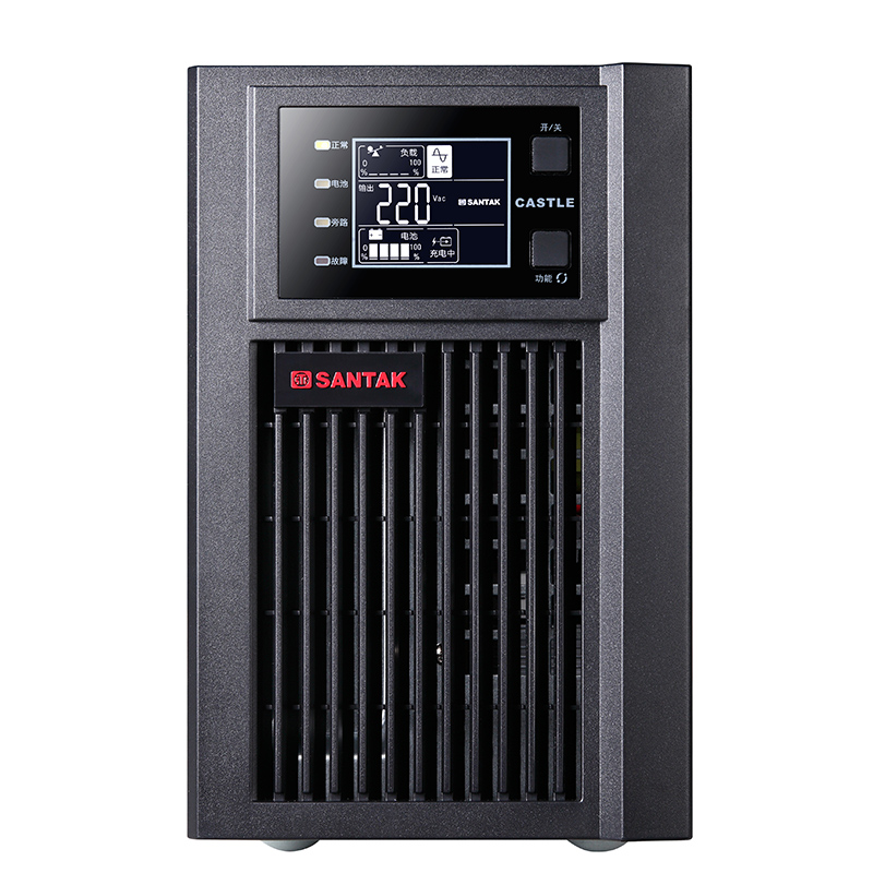 山特C1K在線式UPS內(nèi)置電池智能穩(wěn)壓標(biāo)機(jī)1KVA\/800W機(jī)房工作站備用