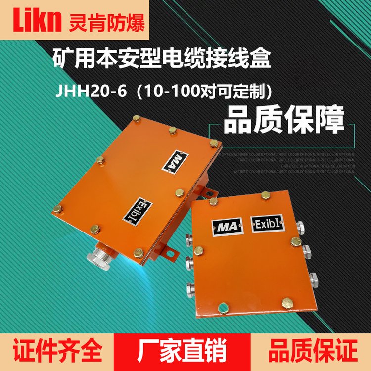 端子可定制電纜分支線盒JHH50-6礦用電話分線盒本安型線路接線盒