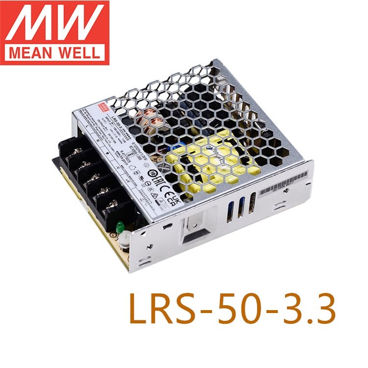 明緯薄型LRS-50-3.350w3.3v高效轉化LED燈帶監(jiān)控工控自動化電源