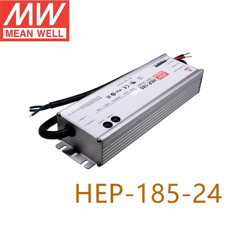 明緯開關(guān)電源HEP-185-2424V7.8A全灌膠無風(fēng)扇全密封高海拔