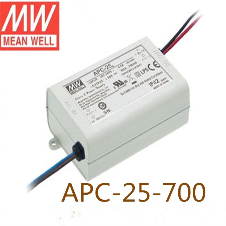 明緯（MEANWELL）APC-25-700單組輸出LED恒流電源驅(qū)動(dòng)700mA室內(nèi)照明