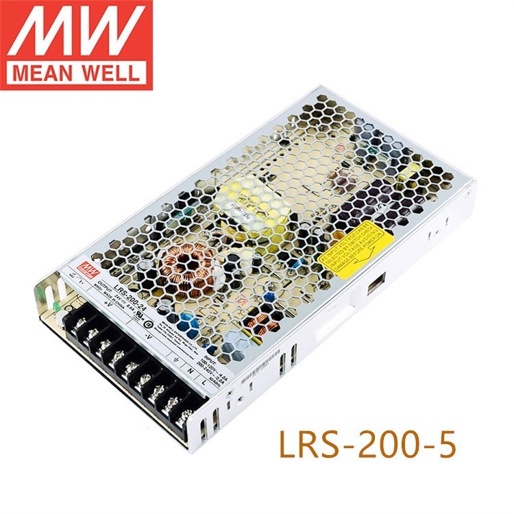 明緯LRS-200-5全新正品包郵200w5v40a單組輸出工控電源供應器