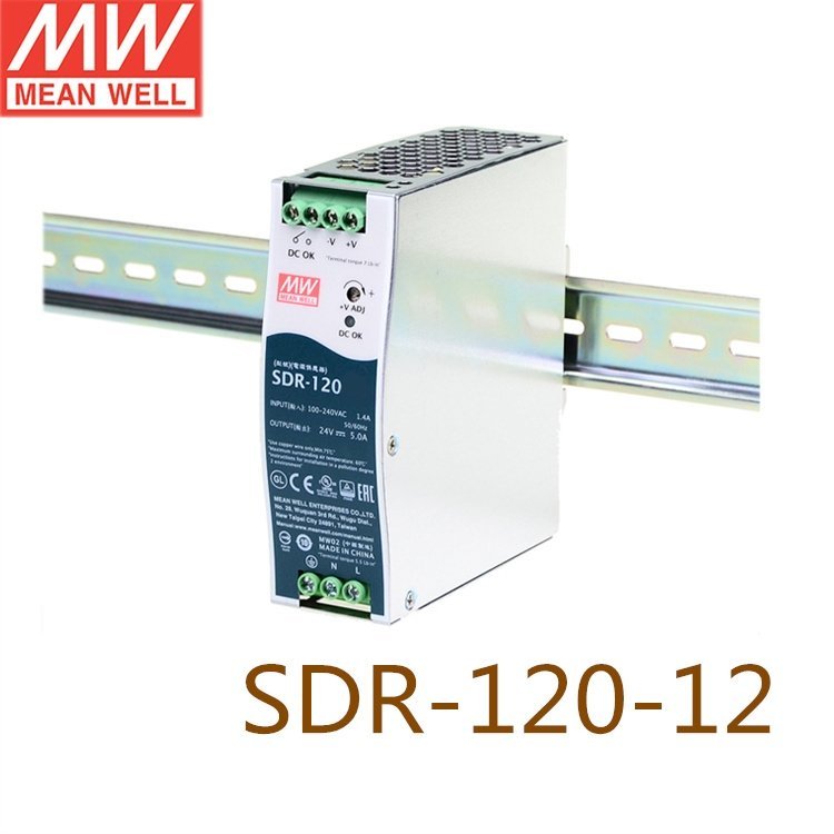 （MEANWELL）SDR-120-12單組輸出工業(yè)用DIN導(dǎo)軌型明緯開關(guān)電源