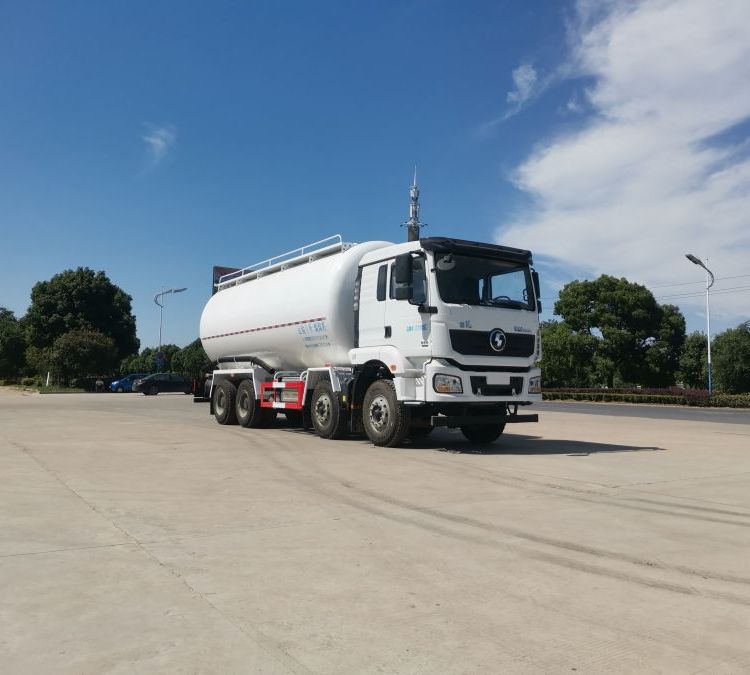 國六陜汽德龍新M3000干混砂漿車29方散裝水泥運輸車