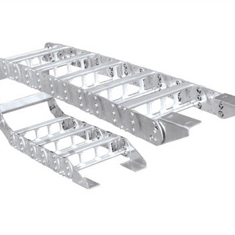 鋼鋁拖鏈全封閉防護(hù)機(jī)床附件穿線重型電纜線槽經(jīng)久耐用