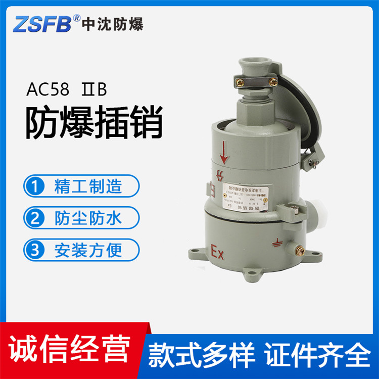 廠家批發(fā)AC58防爆插銷(xiāo)220V\/380V三芯四芯五芯工業(yè)插座