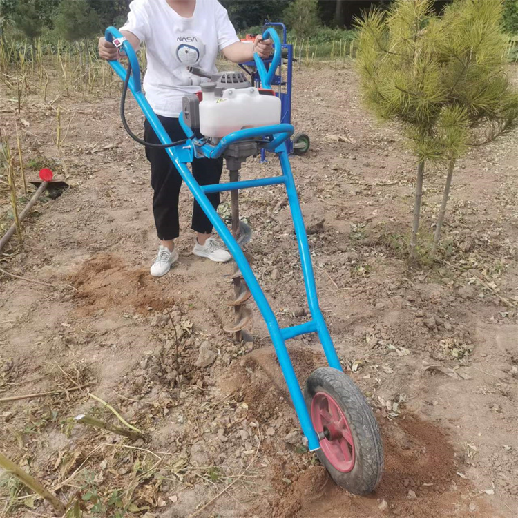 獨輪挖坑機鑫農R40多孔徑農用鉆樹坑山地輕便款