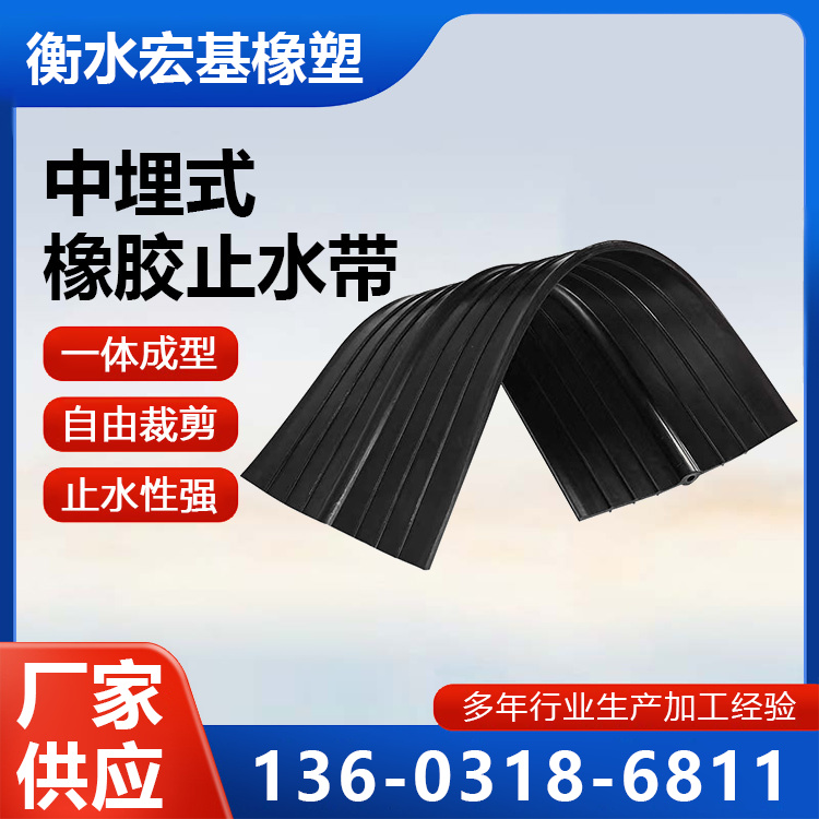 宏基中埋式橡膠止水帶建筑工程用工程橋梁伸縮縫膠條大量現(xiàn)貨