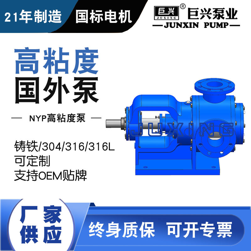 高粘度物料輸送泵NYP轉(zhuǎn)子泵瀝青保溫泵可實地驗廠