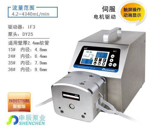 申辰低脈動分配型IF3蠕動泵（智能版）DY15鋁合金
