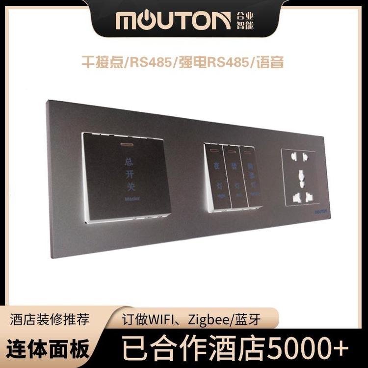 mouton工廠正品直銷五孔USB智能酒店輕觸涂鴉WIFI多聯(lián)體開(kāi)關(guān)面板