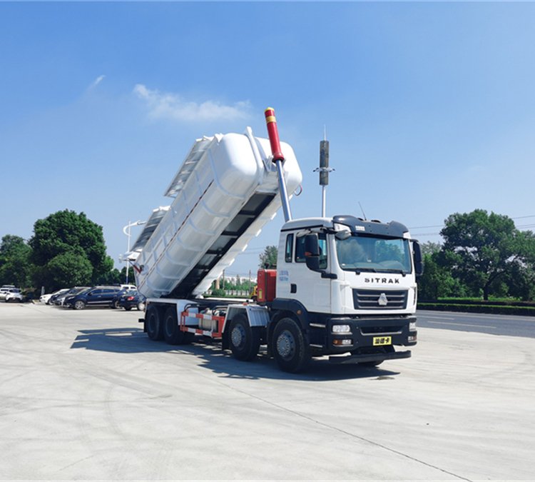 油田油泥泥漿專用運(yùn)輸車國(guó)六前四后八25方污泥自卸車