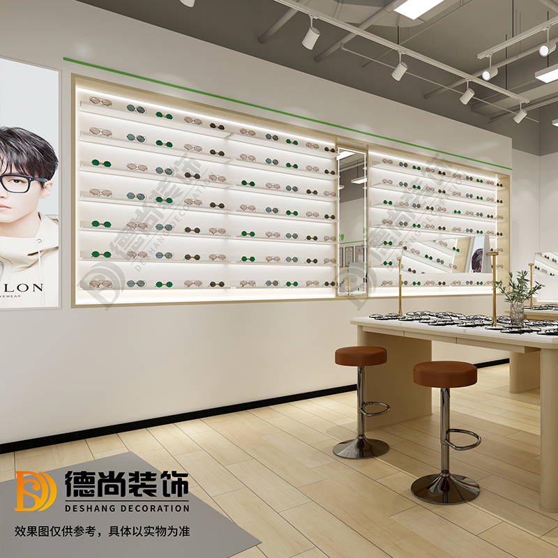 2024全新高分子工藝眼鏡展柜健康環(huán)保無氣味眼鏡店柜臺(tái)定做