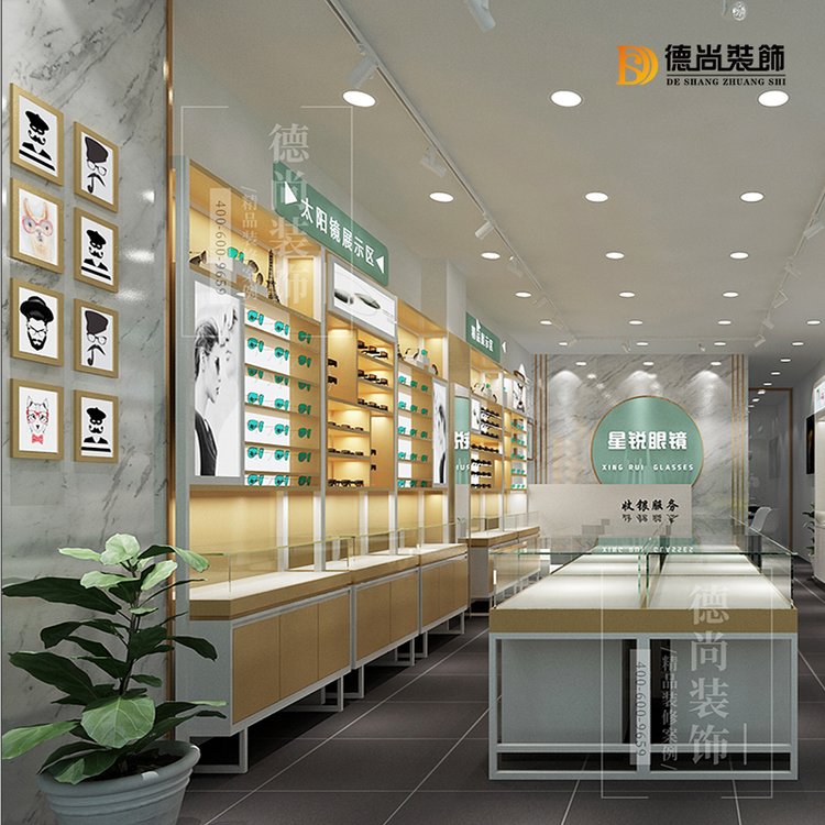 眼鏡店裝修_商場(chǎng)眼鏡展示柜_眼鏡加盟店設(shè)計(jì)