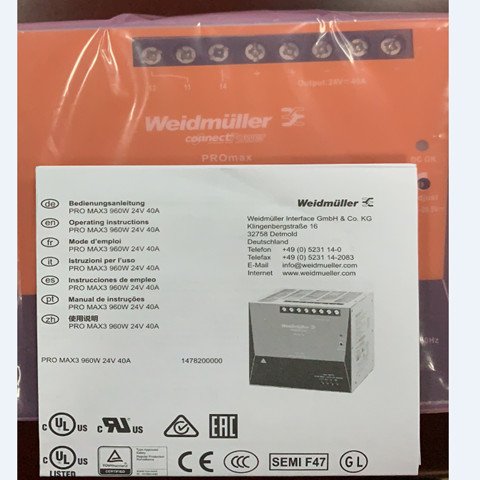 Weidmueller魏德米勒PROECO240W24V10A單相電源1469490000