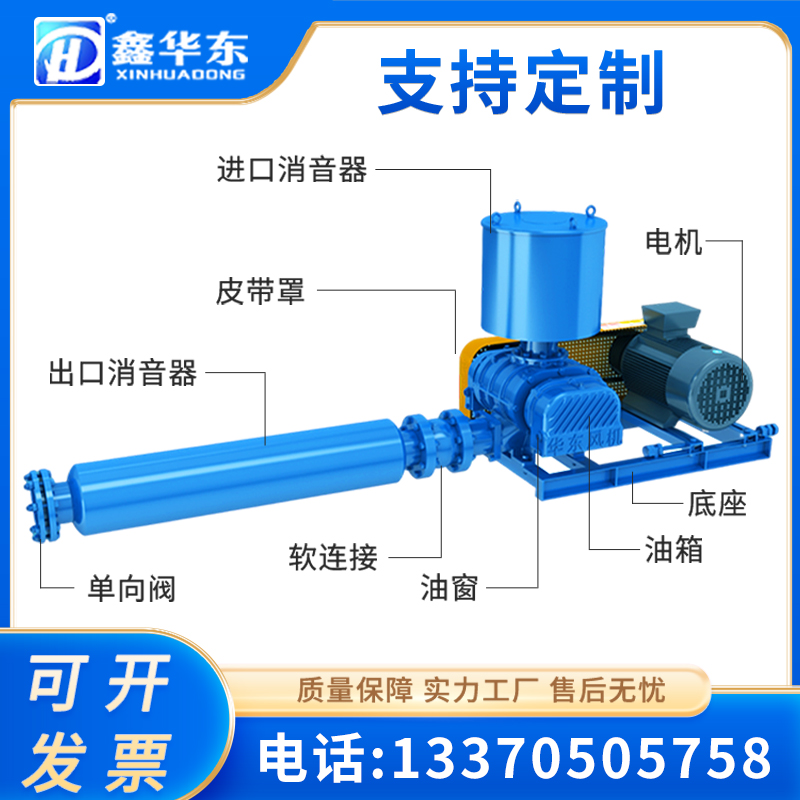 鑫華東催化燃燒氧化鎂脫硫抽真空負(fù)壓堆肥發(fā)酵75kw羅茨鼓風(fēng)機(jī)