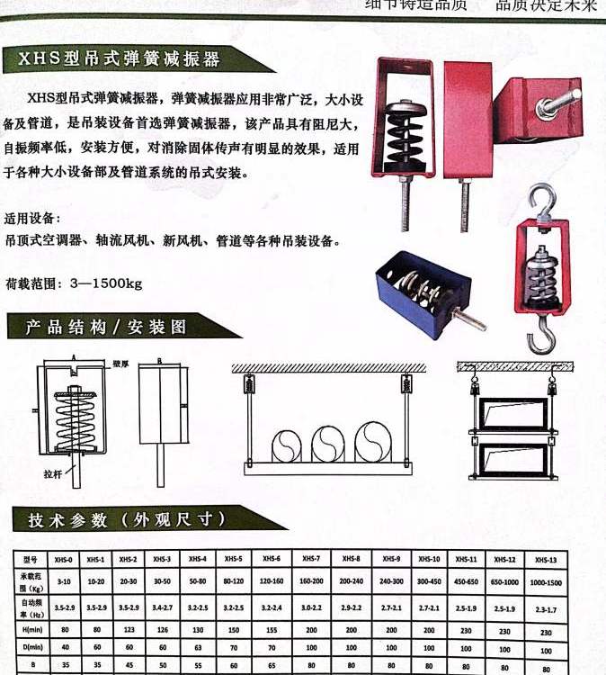 XHS型吊式彈簧減震器風(fēng)機(jī)盤管減震器中央空調(diào)減震器可定制