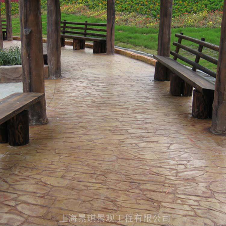 壓花地坪模具生產(chǎn)廠家混凝土仿青石壓印路面