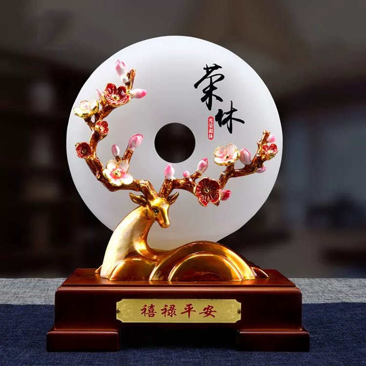 光榮退休紀(jì)念禮品送領(lǐng)導(dǎo)長輩同事琺瑯彩平安扣擺件聚會(huì)禮物定制