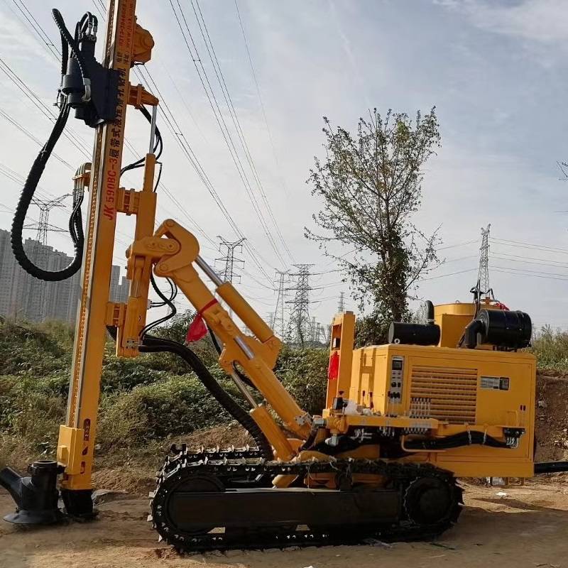 金科590帷幕灌漿鉆機(jī)金地錨固鉆車壽力空氣壓縮機(jī)操作簡單