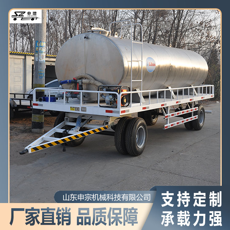 10移動(dòng)供水車(chē)304不銹鋼水罐車(chē)飲用水罐拖車(chē)申增機(jī)械