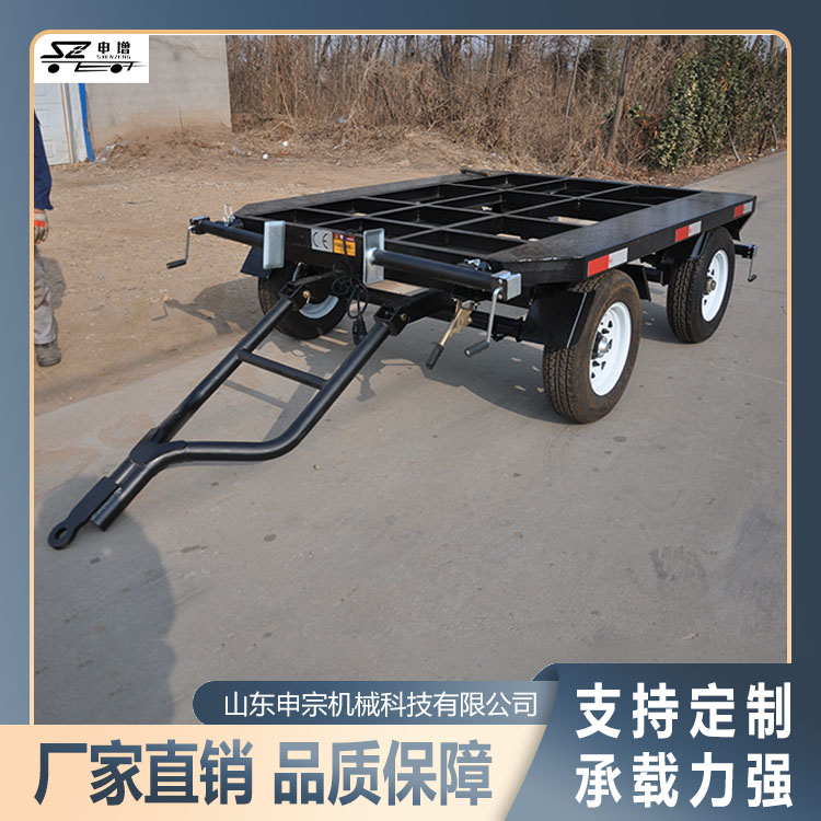 1-3噸發(fā)電機(jī)組拖車(chē)骨架式運(yùn)輸拖掛車(chē)集裝箱底盤(pán)車(chē)